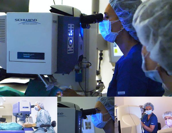 Dr. Molnár Szilvia, a Sasszemklinika egyik refraktív sebésze műtét közben